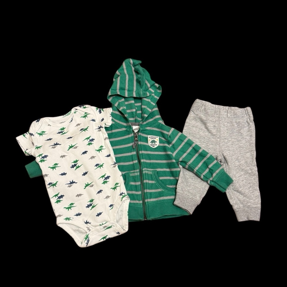 Carter's Dinosaur Hoodie 3 Piece Set
